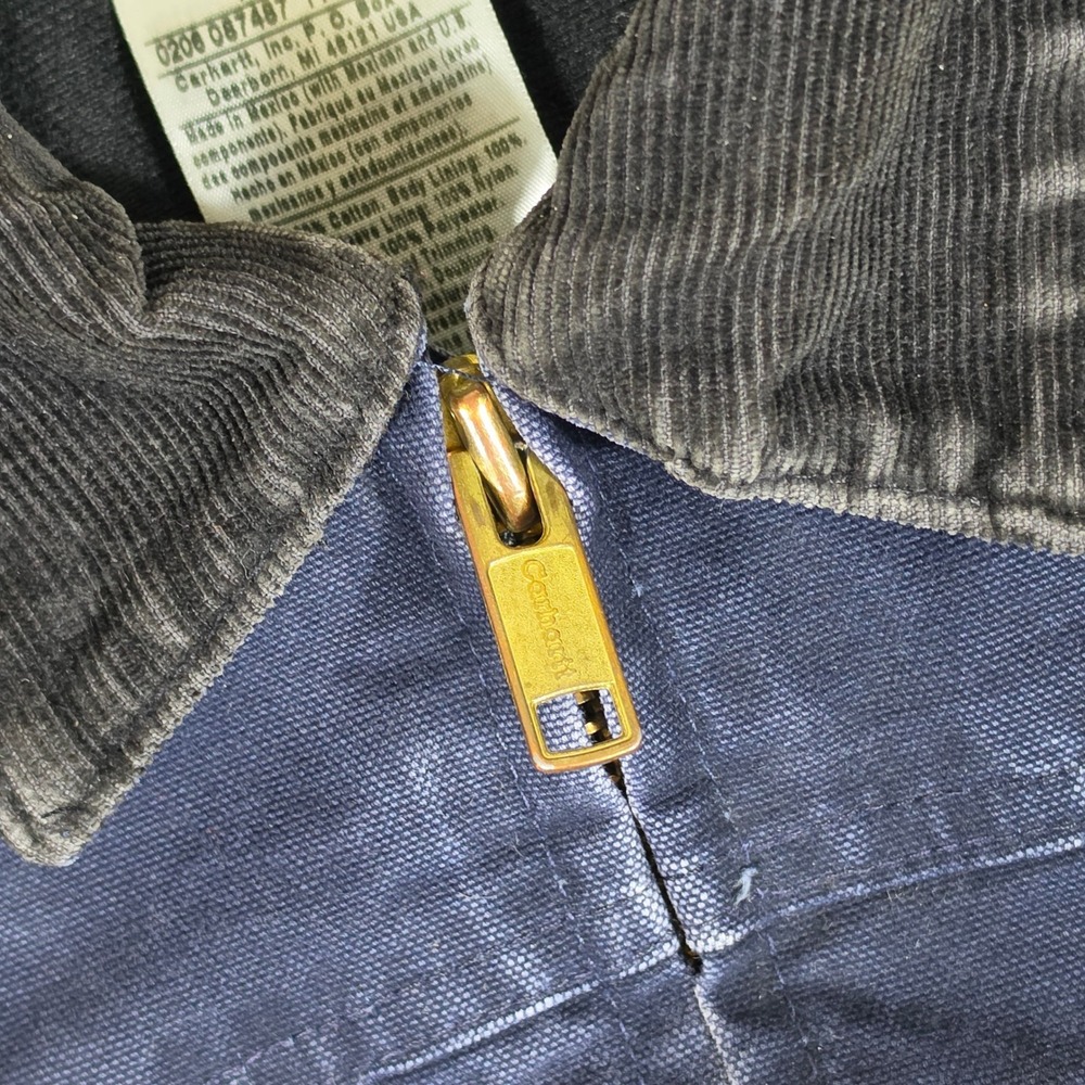 Vintage Carhartt J14 MDT Midnight Navy Santa Fe Jacket Mens Size Medium 90s Y2K - Picture 3 of 9